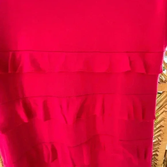 MIKO 6/$20. woman’s hot pink sleeveless tiered dress small - Picture 9 of 10